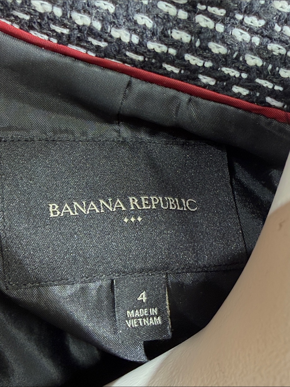 Banana Republic Black & White Knit Blazer (rack10) - Picture 2 of 13